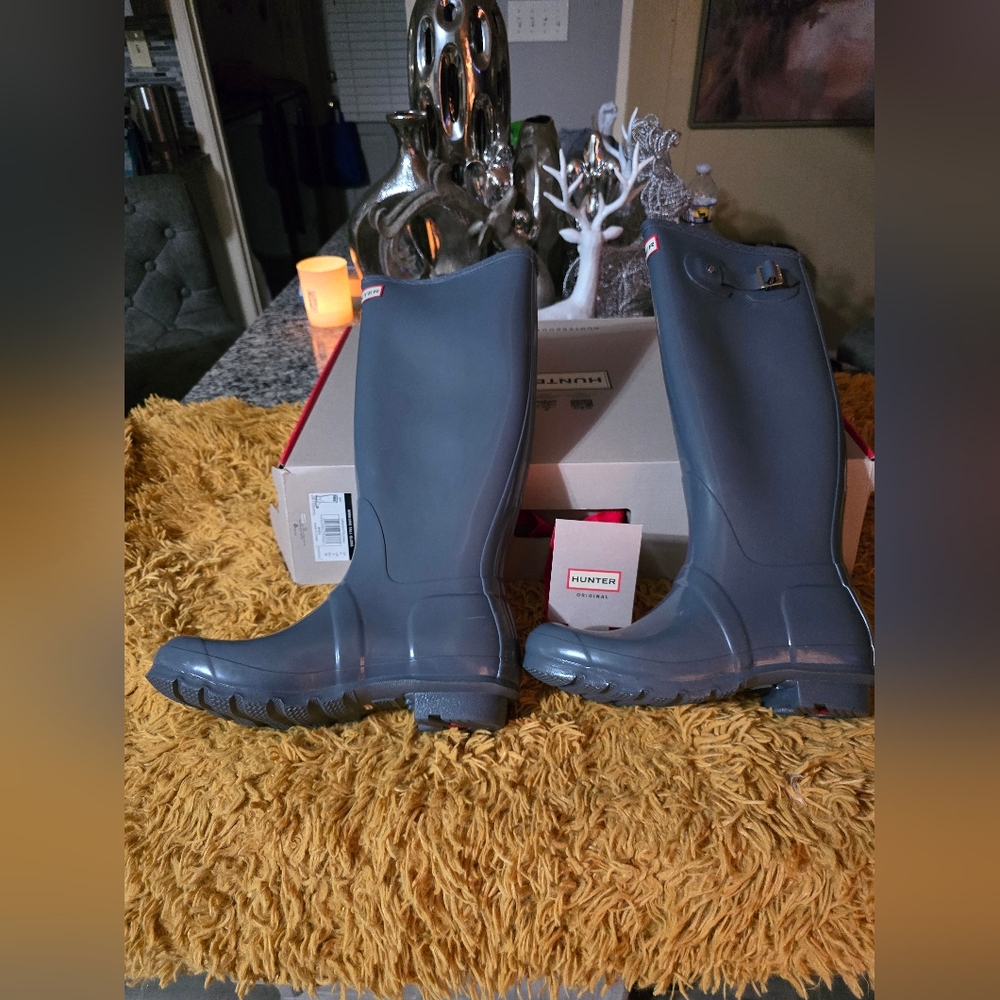 Hunter Slate Blue Tall Boots